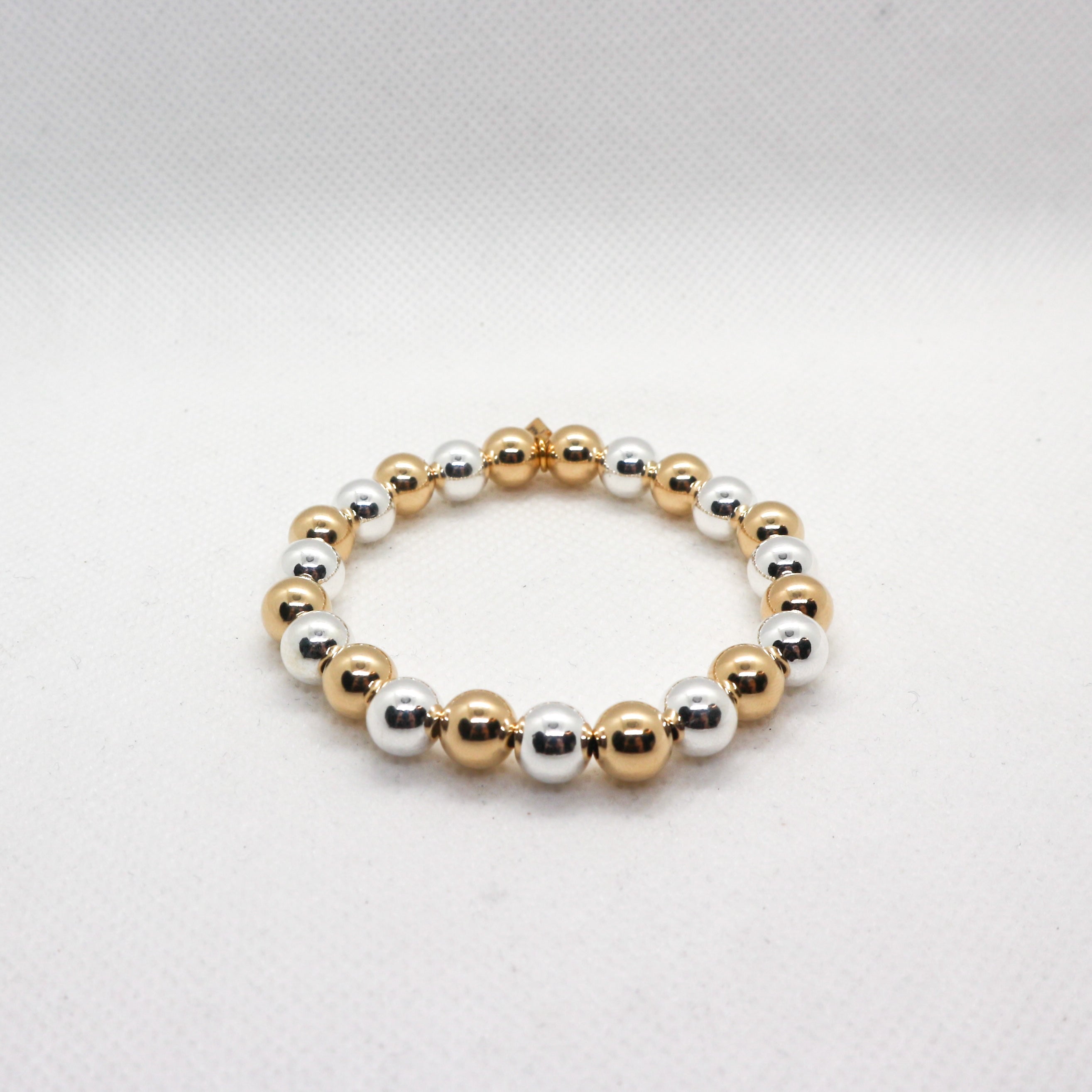 Silver & Gold 8mm - Armband
