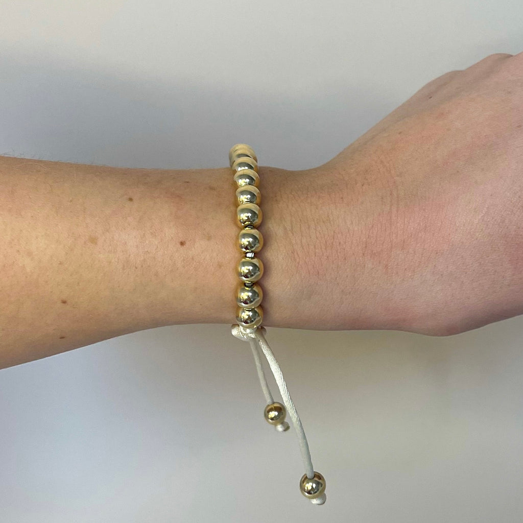 Satin Cord - Armband - Verschillende Grootte Kralen en Kleuren