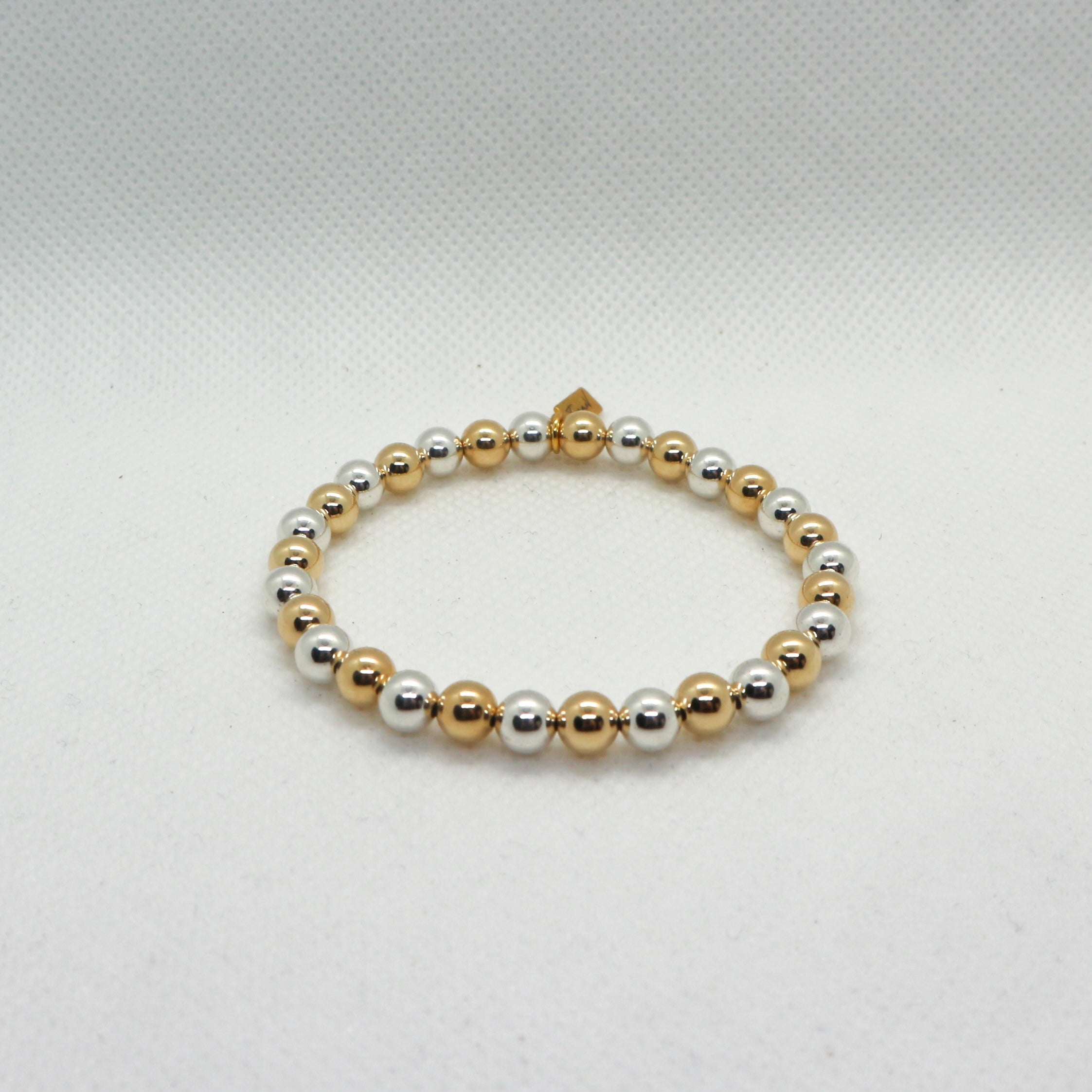Silver & Gold 6mm - Armband