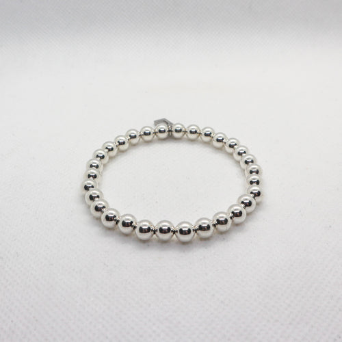 Basic Rond 6mm Silver - Armband
