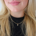 Personalized Letter Rhinestone 2mm - Necklace