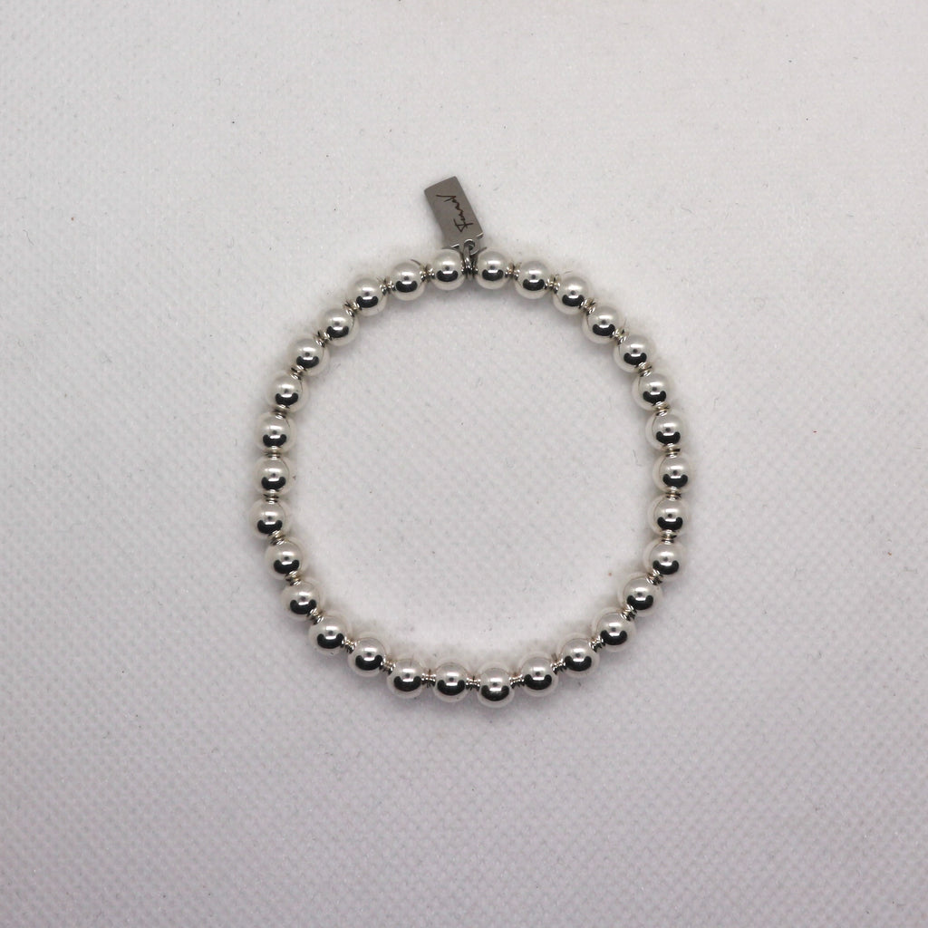 Basic Rond 6mm Silver - Armband
