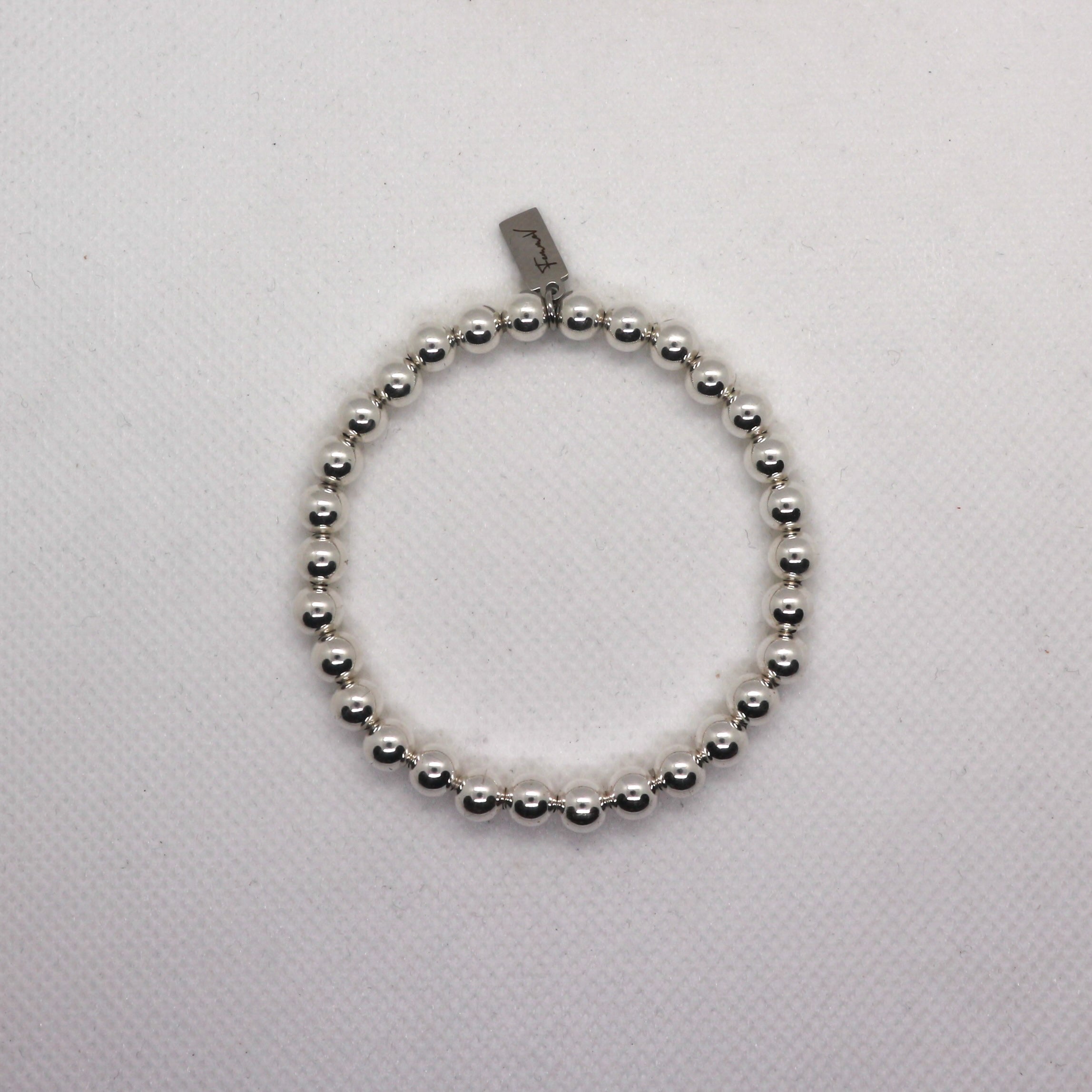Basic Rond 6mm Silver - Armband
