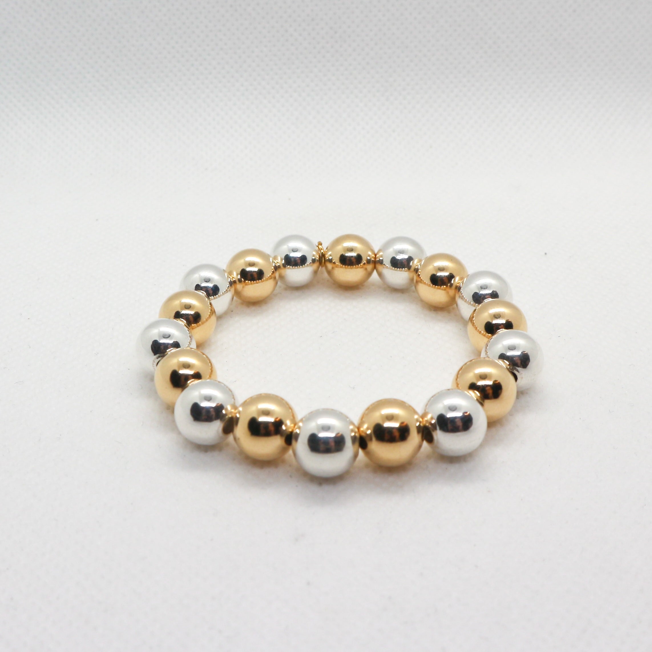 Silver & Gold 10mm - Armband