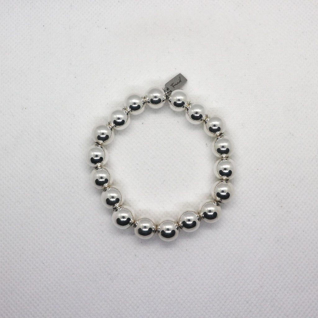 Basic Rond 10mm Silver - Armband
