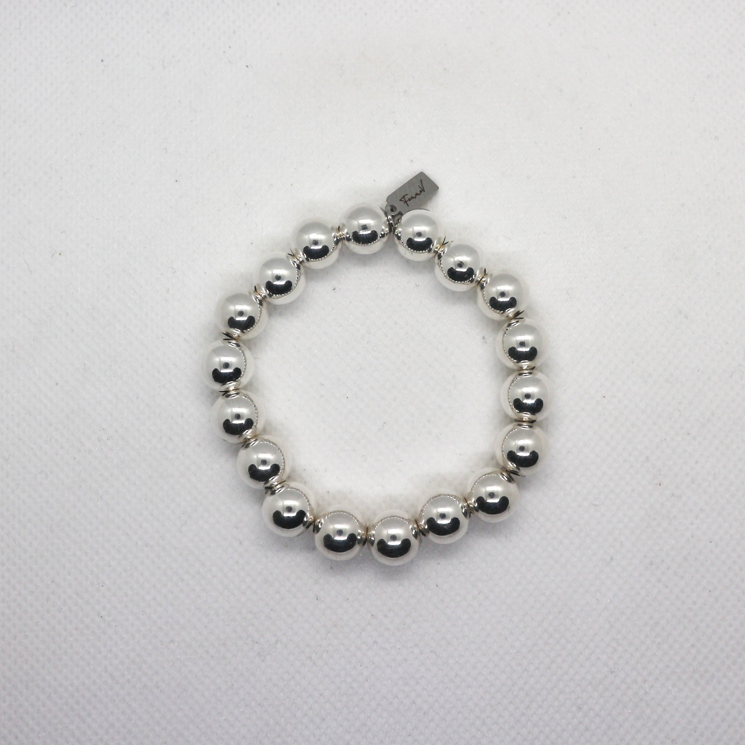 Basic Rond 10mm Silver - Armband