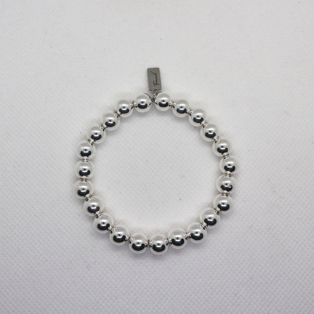 Basic Rond 8mm Silver - Armband