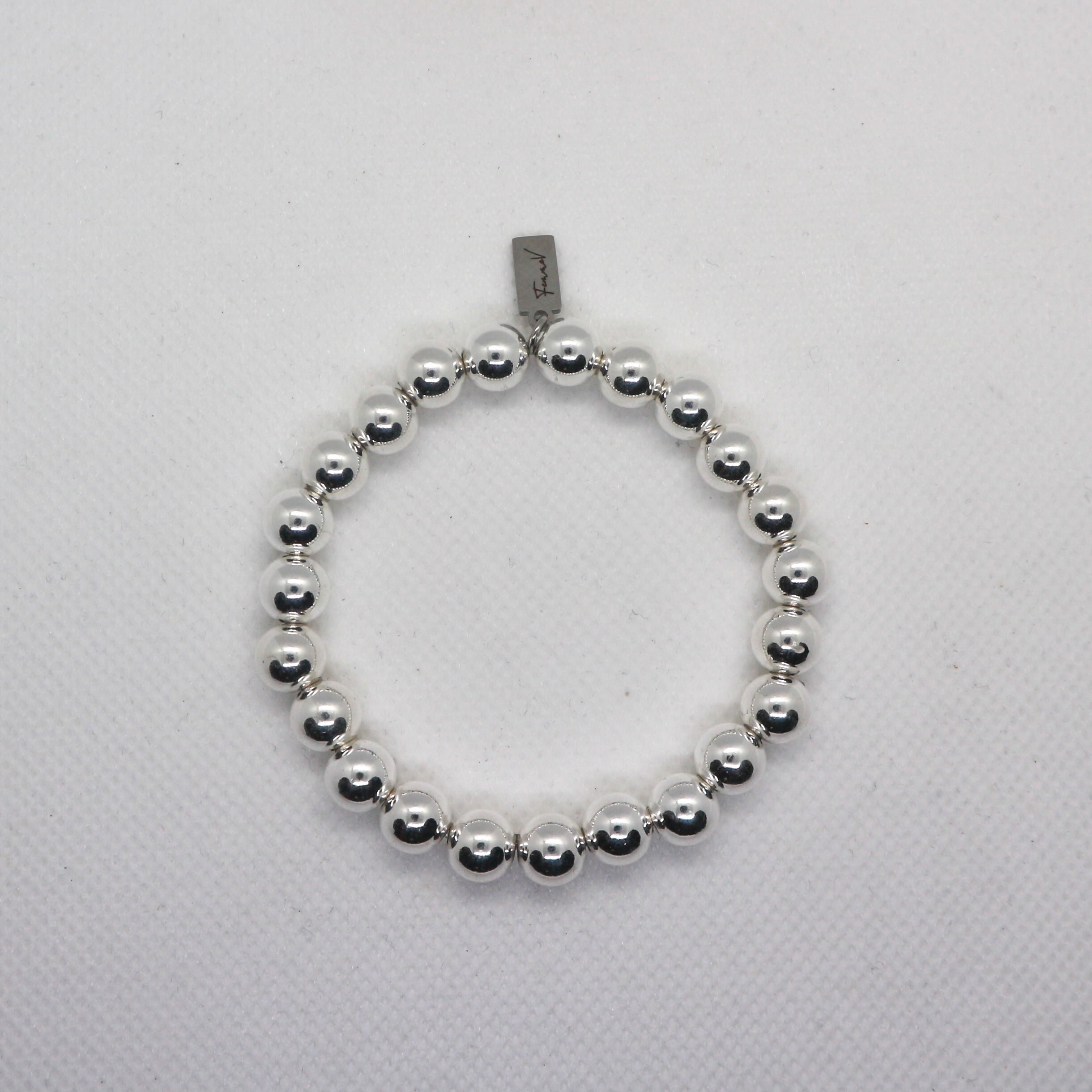 Basic Rond 8mm Silver - Armband