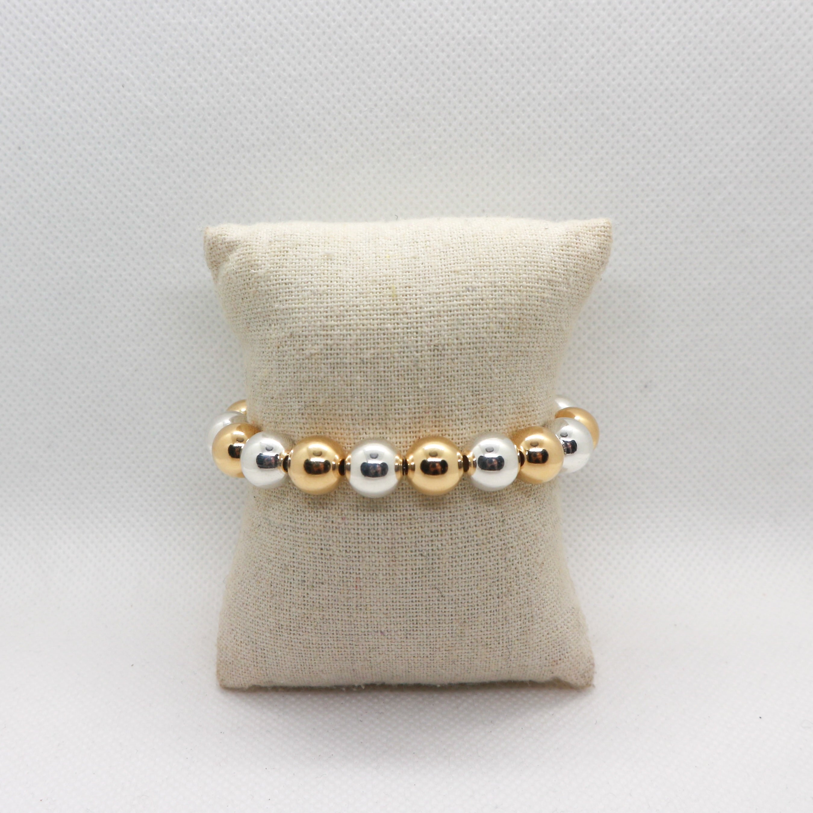 Silver & Gold 10mm - Armband