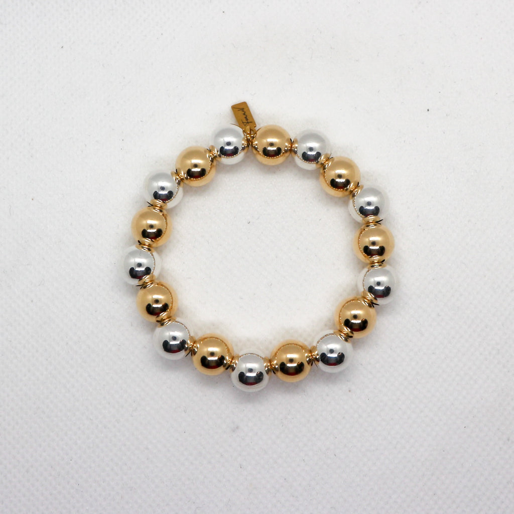 Silver & Gold 10mm - Armband
