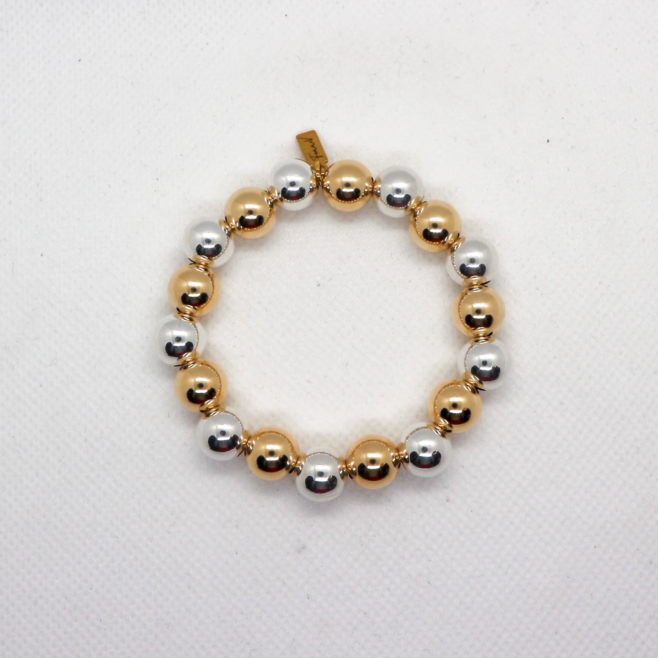 Silver & Gold 10mm - Armband