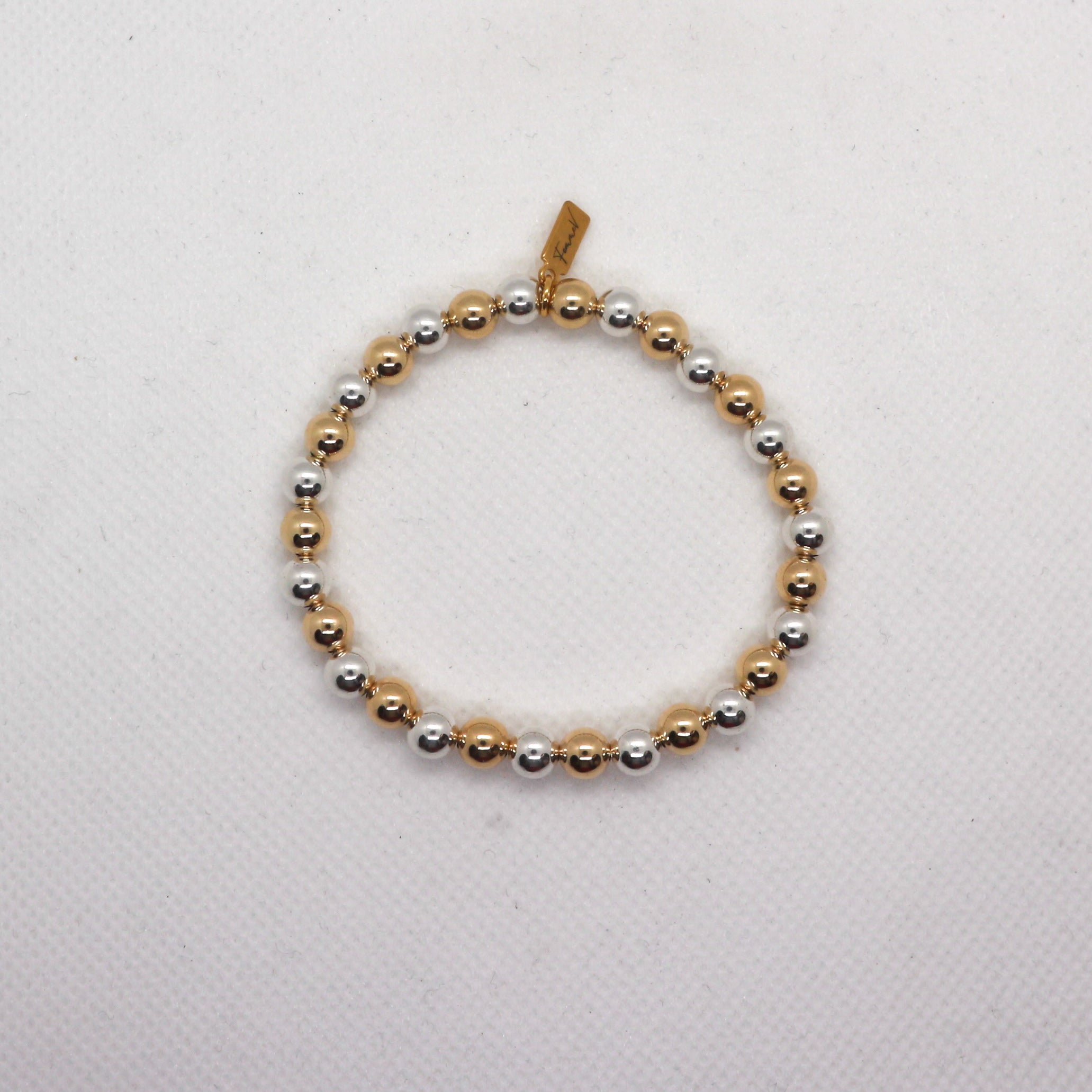 Silver & Gold 6mm - Armband
