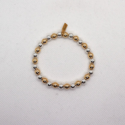 Silver & Gold 6mm - Armband