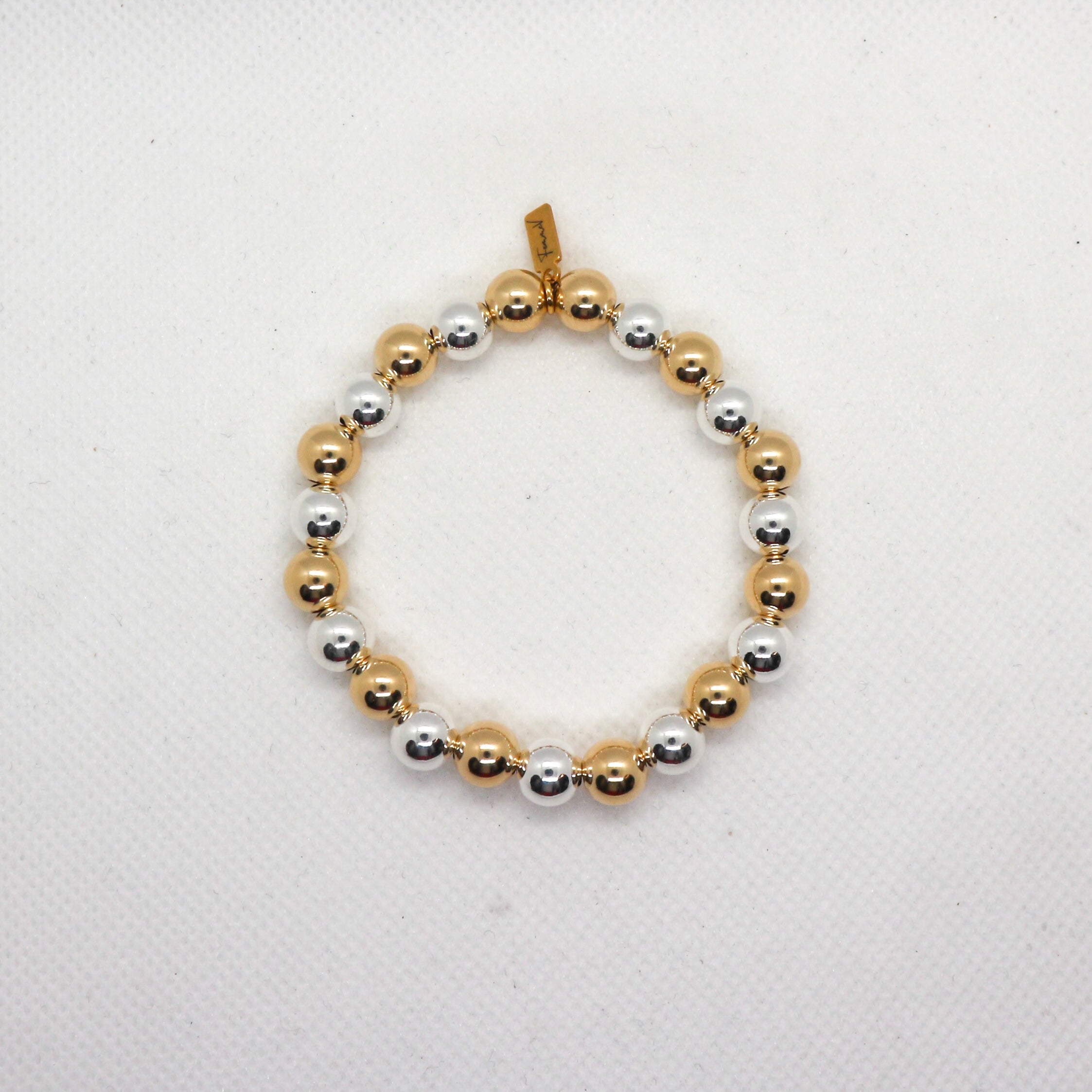 Silver & Gold 8mm - Armband