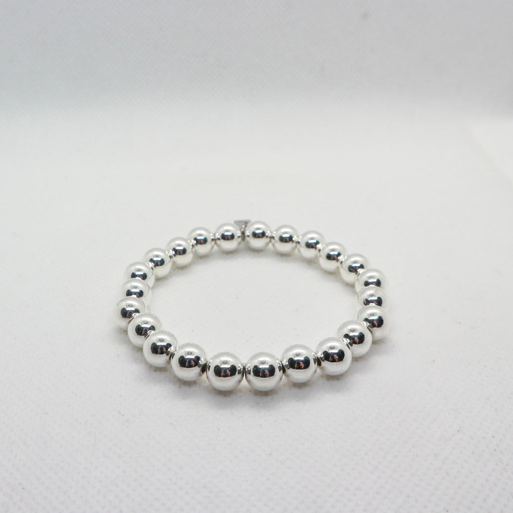 Basic Rond 8mm Silver - Armband