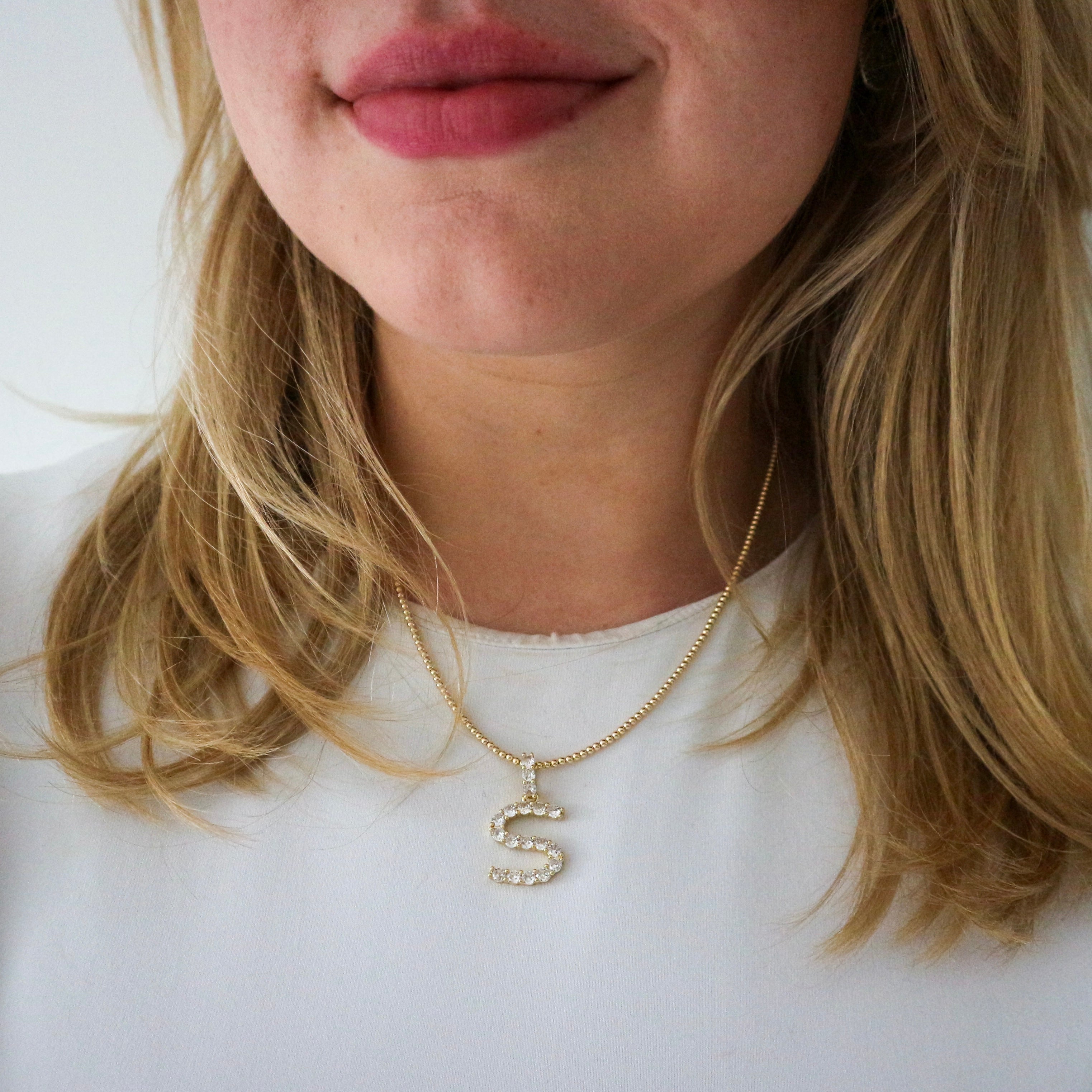 Big Personalized Letter Strass 2mm - Ketting