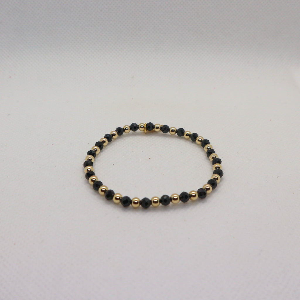 Samantha Black 4mm - Armband