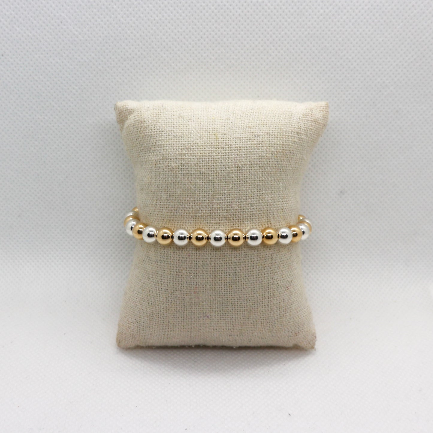Silver & Gold 6mm - Armband