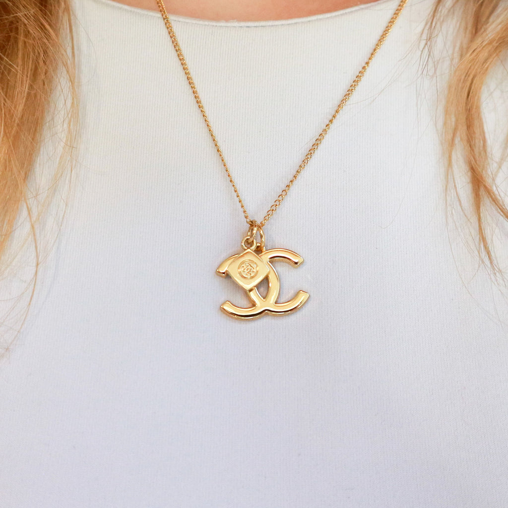 Reworked Chanel Double C Logo - Ketting