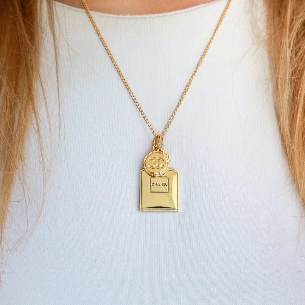 Reworked Chanel Perfume Bottle - Ketting