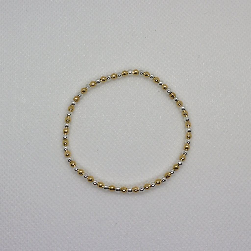 Silver & Gold 3mm - Armband
