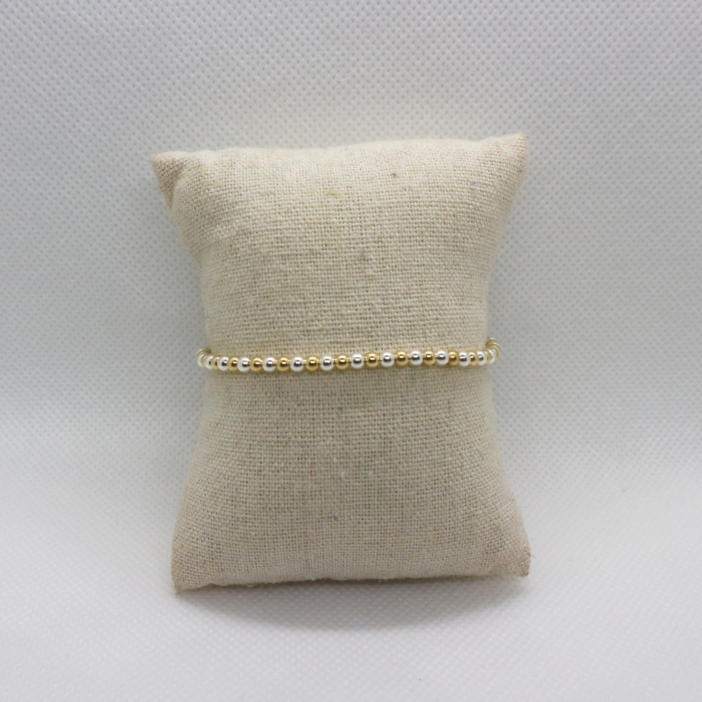 Silver & Gold 3mm - Armband