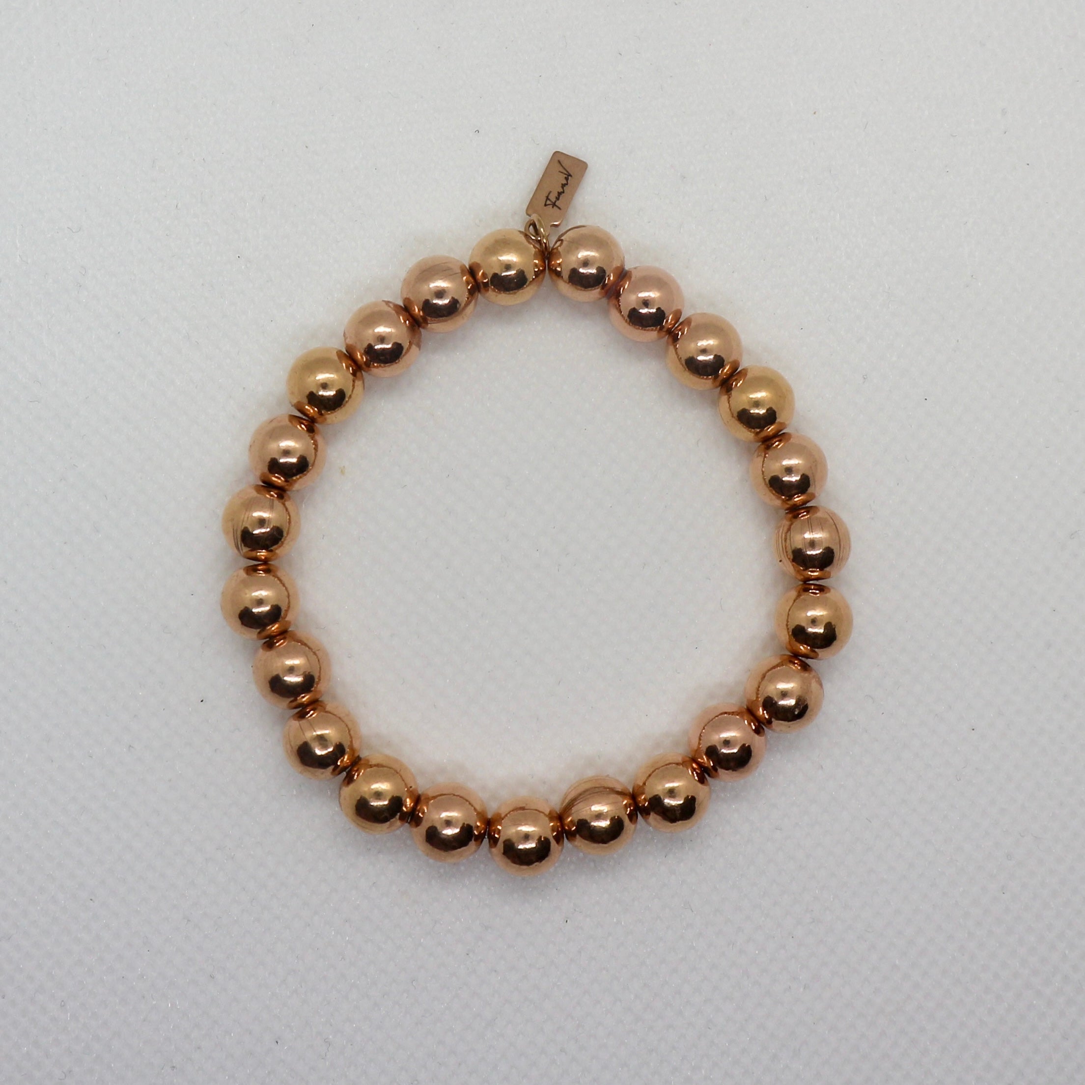Basic Rond 8mm Rose Gold - Armband