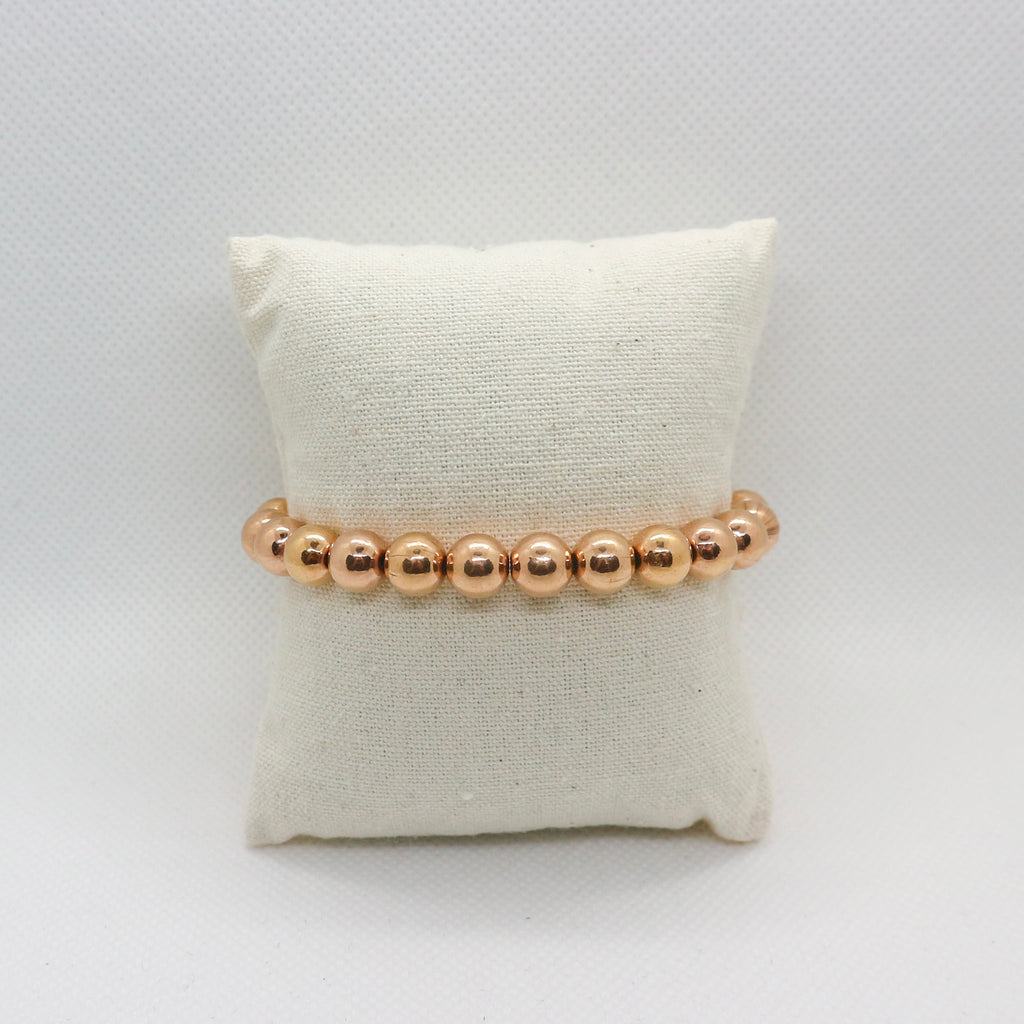 Basic Rond 8mm Rose Gold - Armband